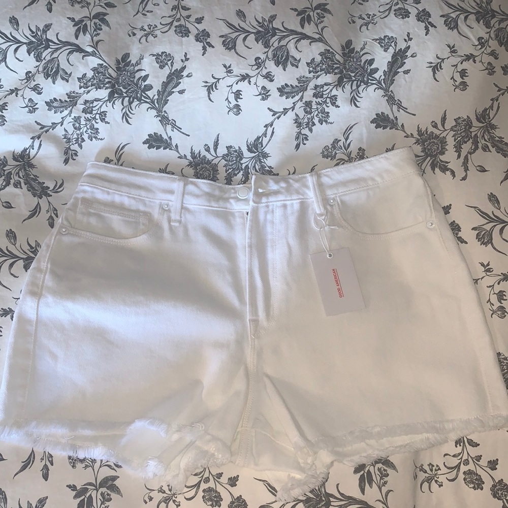 Good American white shorts